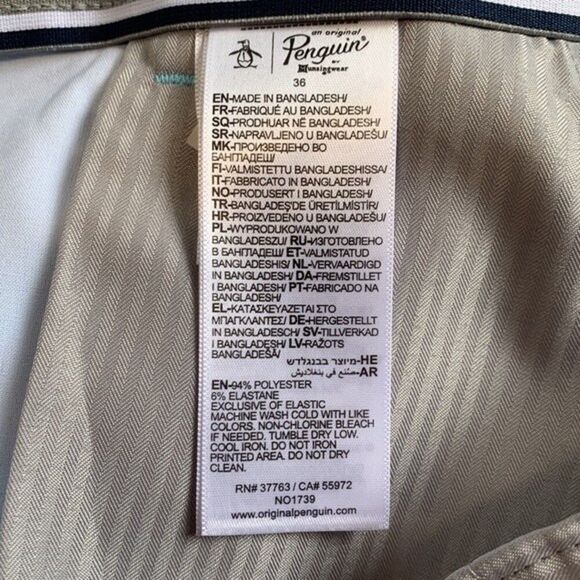 NWT Penguin | Blue Smuff Pete On The Green Printed Golf Short 36 - Picture 5 of 6